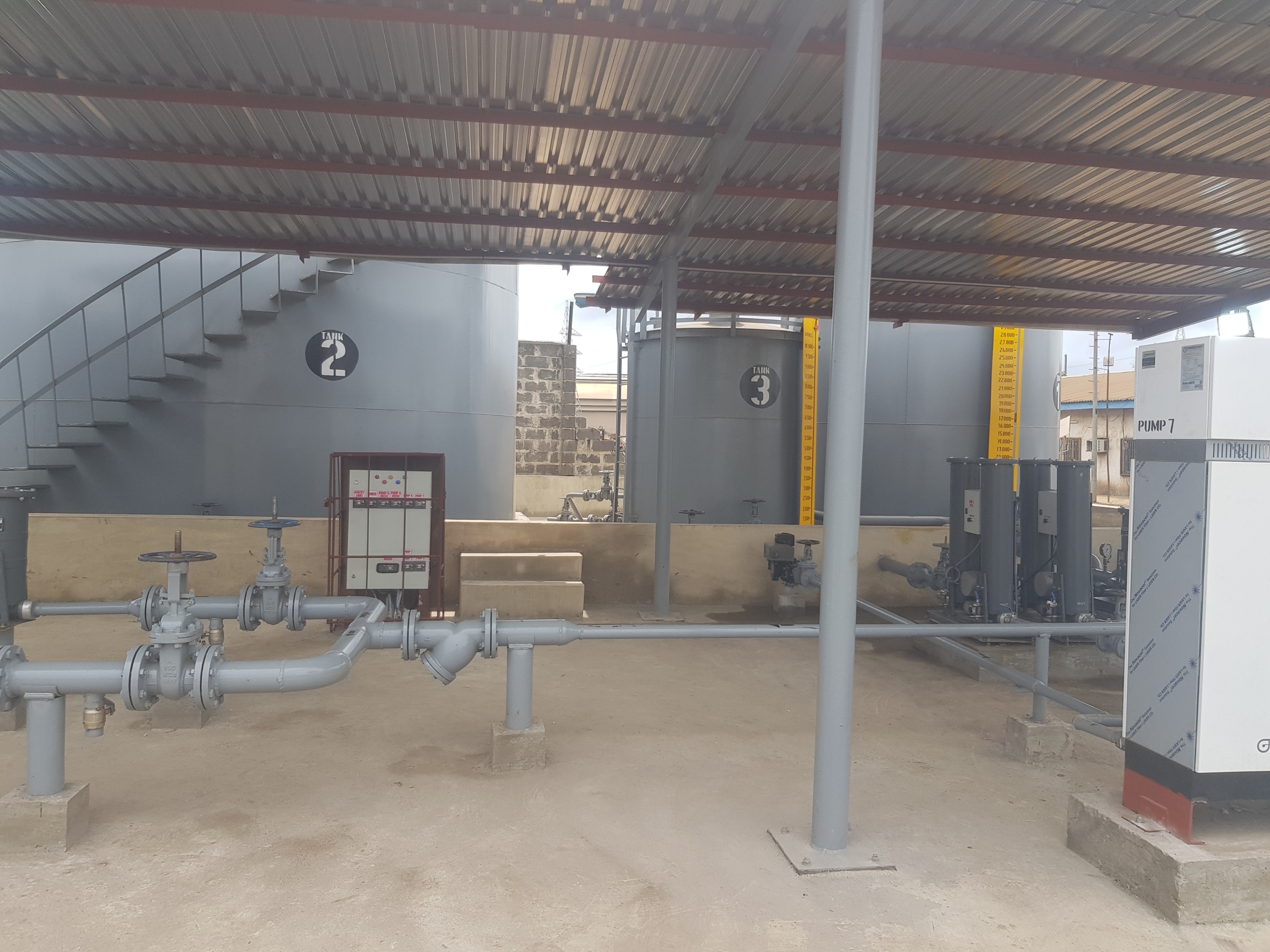 Construction of diesel pipeline, metering and filtration system
